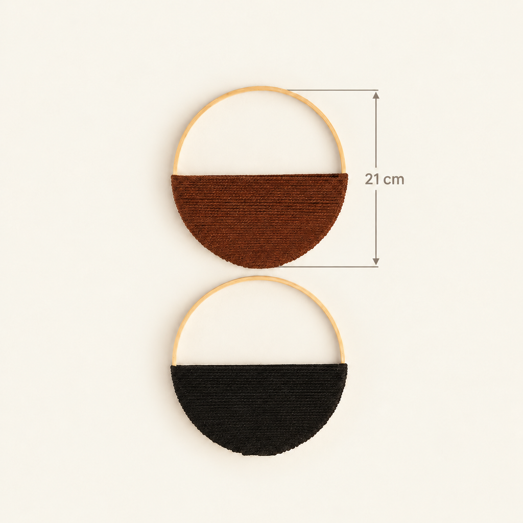 Woven Hoop Duo supplier upper brown hoop span: 21 cm