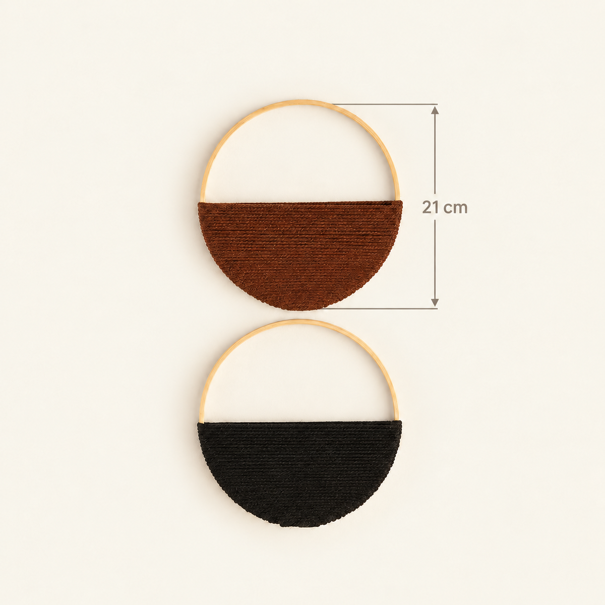 Woven Hoop Duo supplier upper brown hoop span: 21 cm