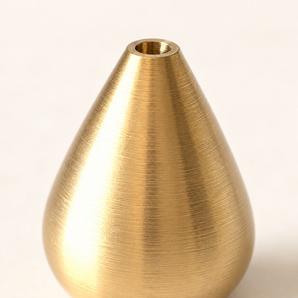 Copper Teardrop Incense Holder — detail