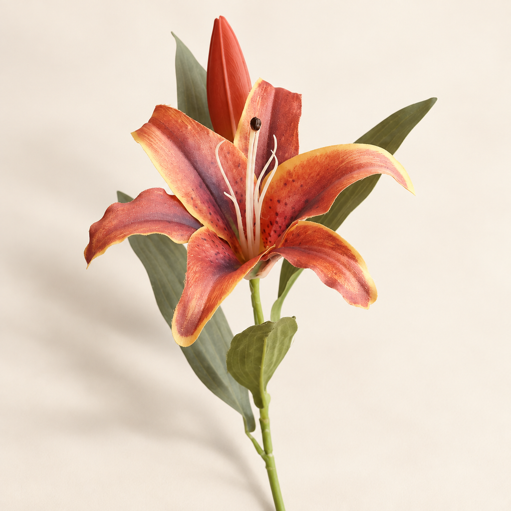 Orange Faux Lily Stem — hero