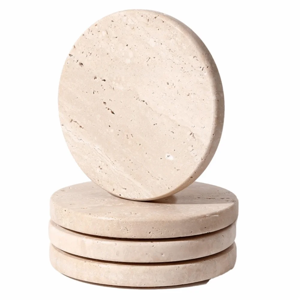 Round Stone Coasters — Set of Four — supplier original