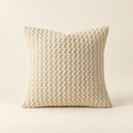 Beige textured boho cushion cover — hero