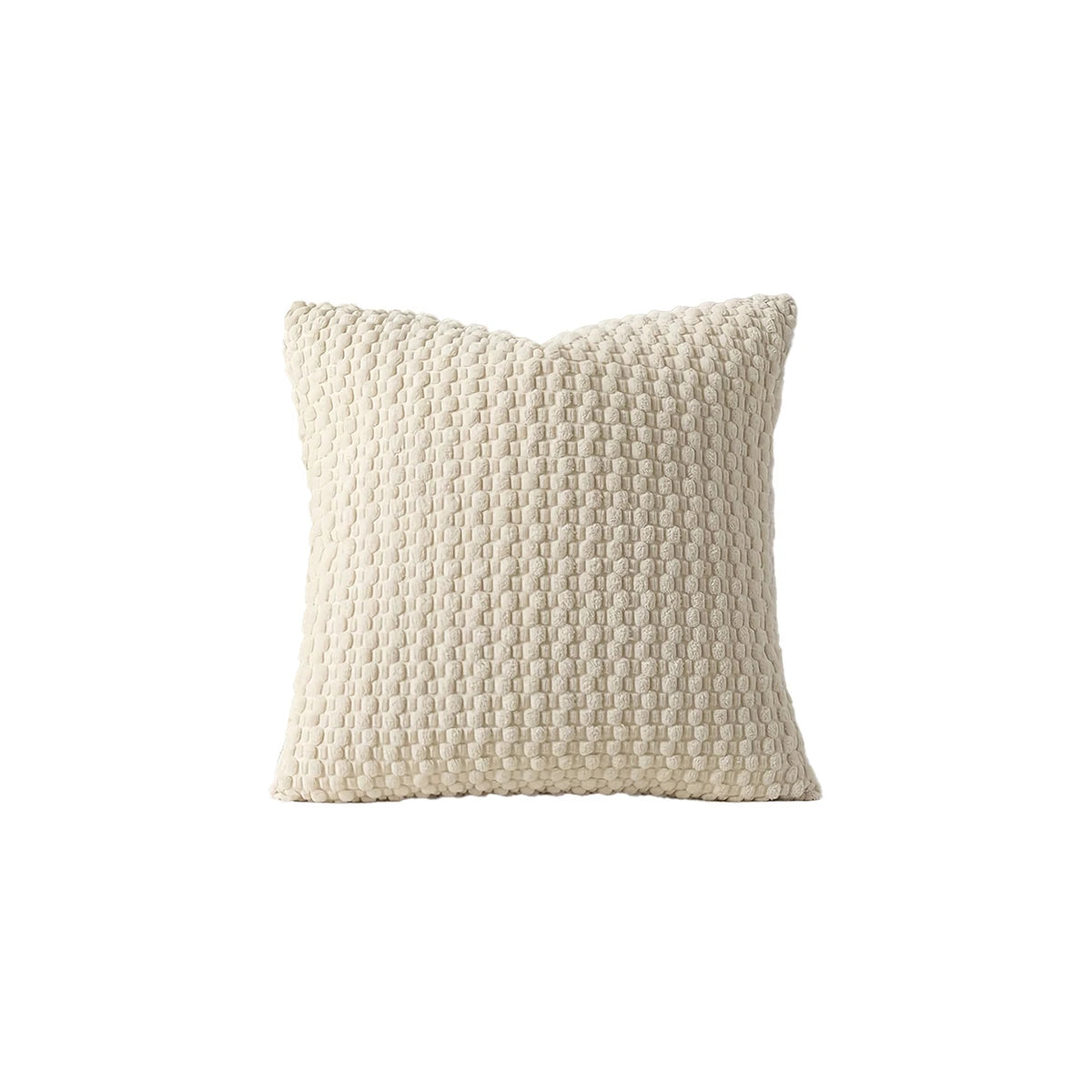 Beige textured boho cushion cover — supplier original
