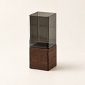 Smoke acrylic vase with base — hero
