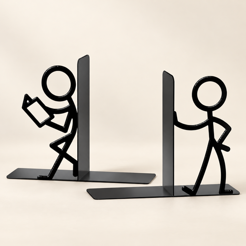 Abstract Figure Bookend Pair