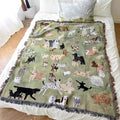 Illustrated Fringe Throw