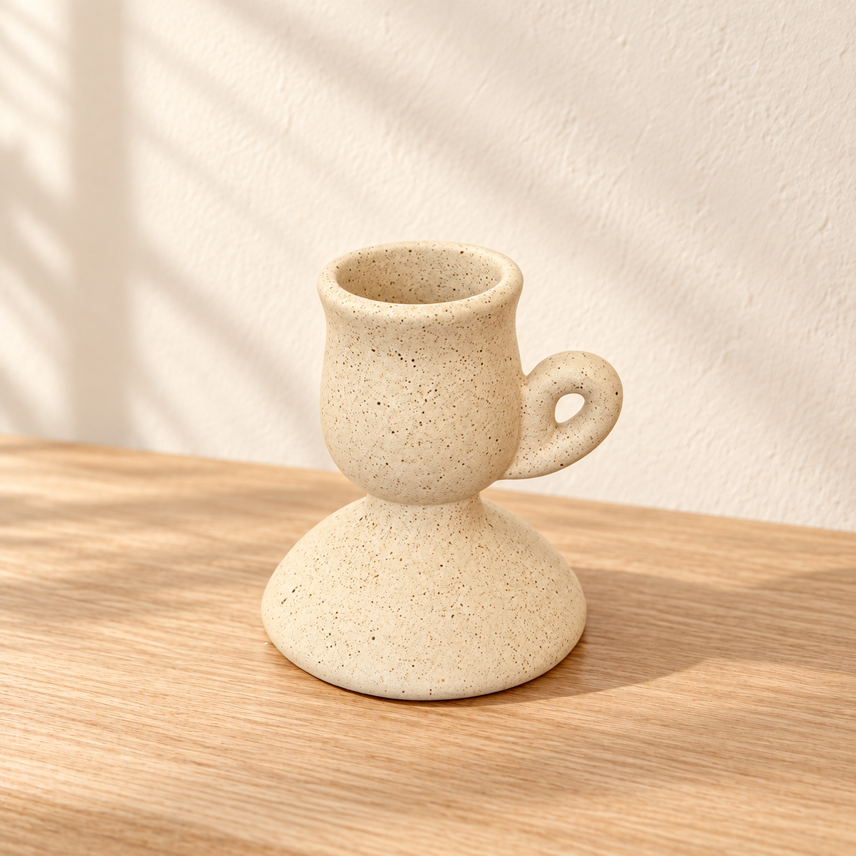 Cream Handle Candleholder