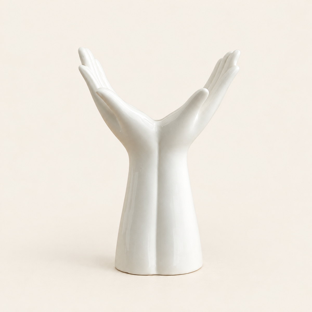 Ceramic Hand Vase — selected product on a cream background