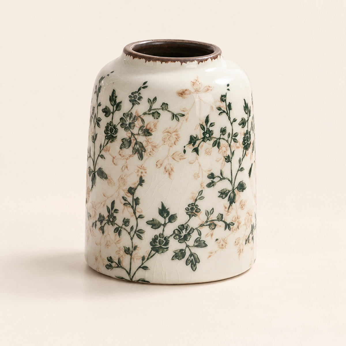 Crackle Ceramic Vase — selected product on a cream background