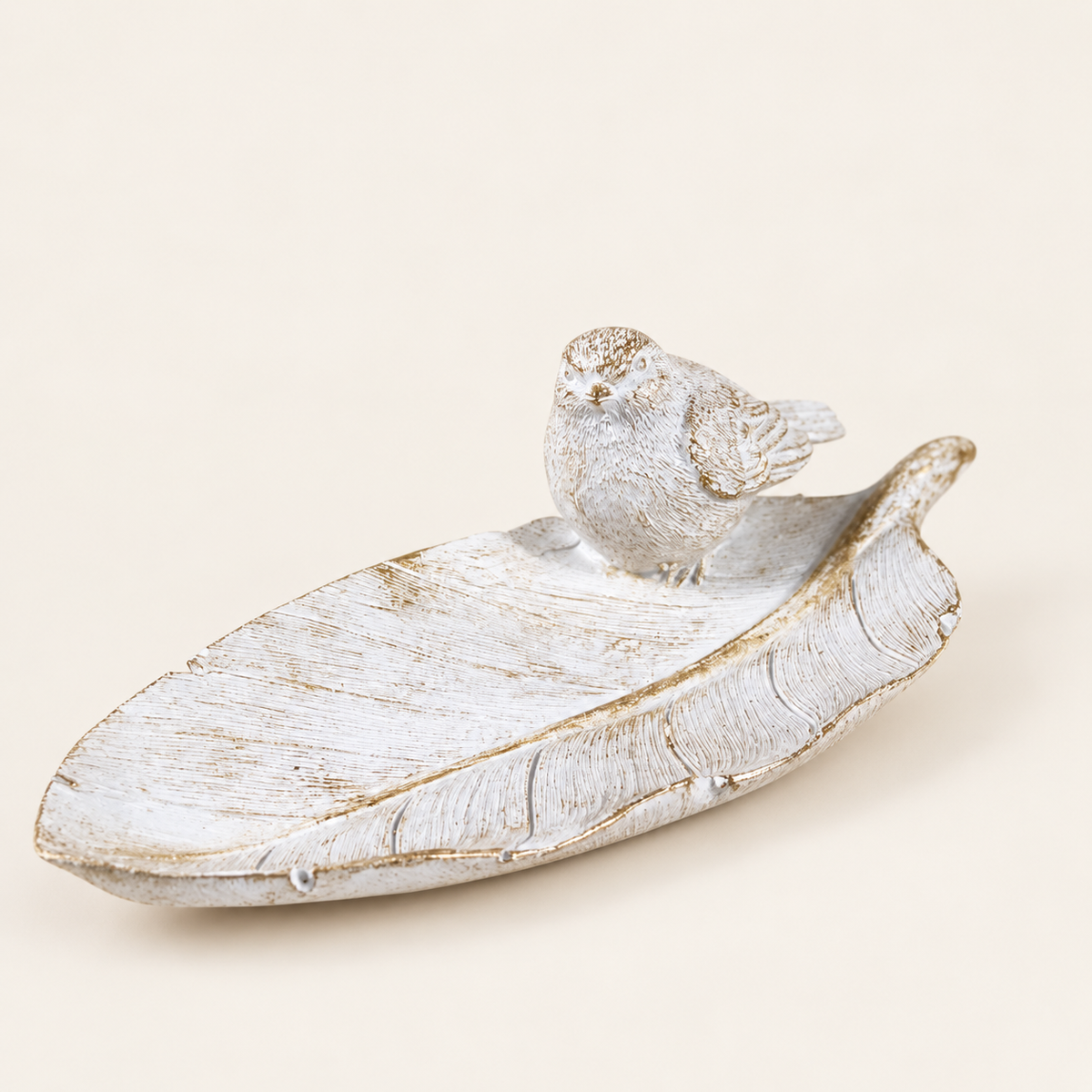 Bird and Leaf Trinket Tray — selected product on a cream background