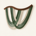 Green and Cream Wavy Wall Hanging — selected product on a cream background