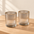 ribbed votive pair
